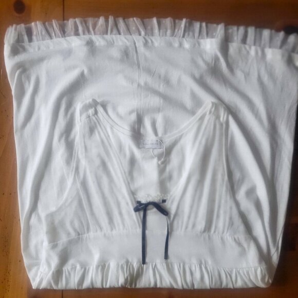 NWOT! World Wide Love White Sleeveless Cotton Knit Lace Overlay Dress - Size S - Picture 9 of 12